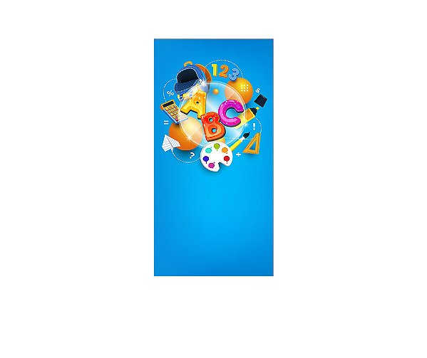 Painel De Festa Vertical 1,00x2,00 - Formatura Azul 023