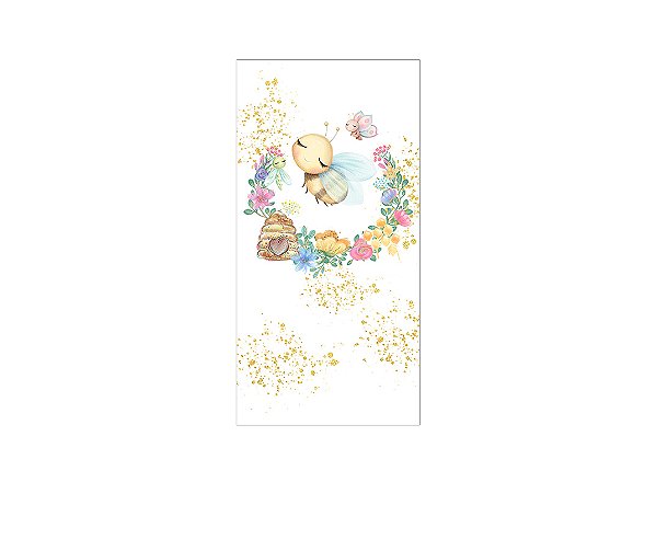Painel De Festa Vertical 1,00x2,00 - Abelhinha Com Flores 004