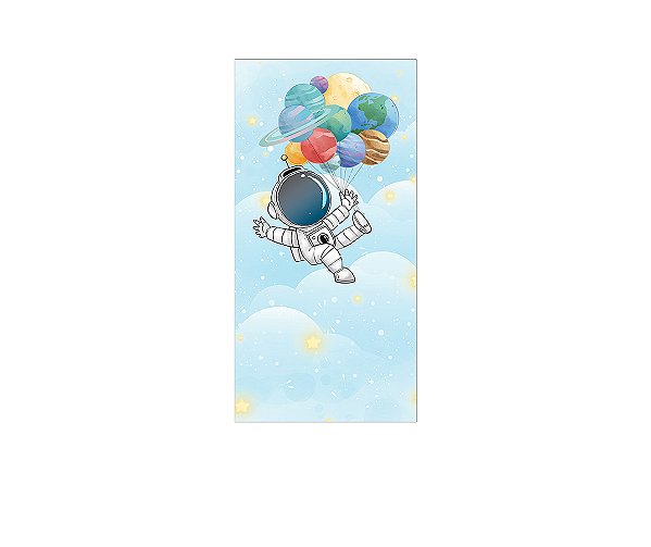 Painel De Festa Vertical 1,00x2,00 - Astronauta Balões 007
