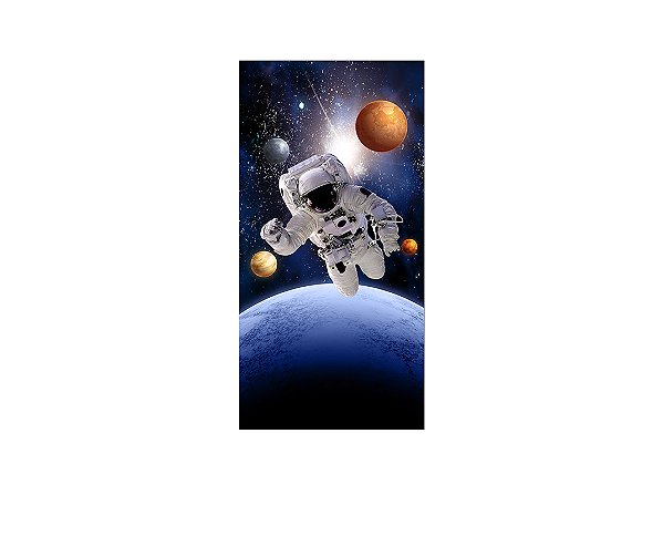 Painel De Festa Vertical 1,00x2,00 - Astronauta E Planetas 012