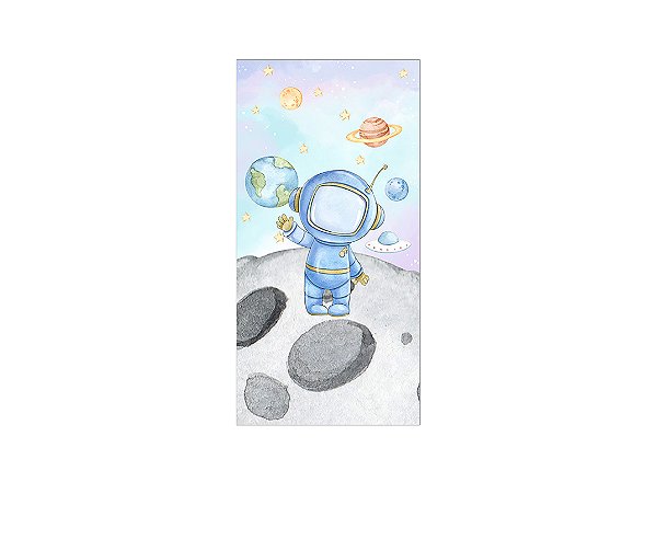 Painel De Festa Vertical 1,00x2,00 - Astronauta Candy 018
