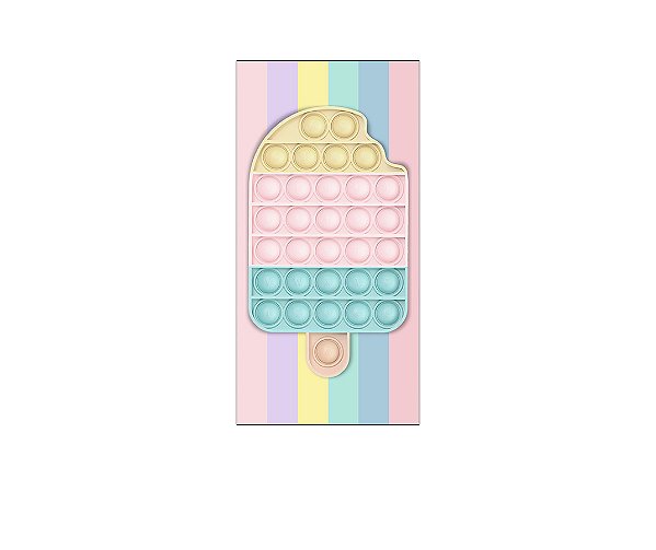 Painel De Festa Vertical 1,00x2,00 - Picolé Pop It 003
