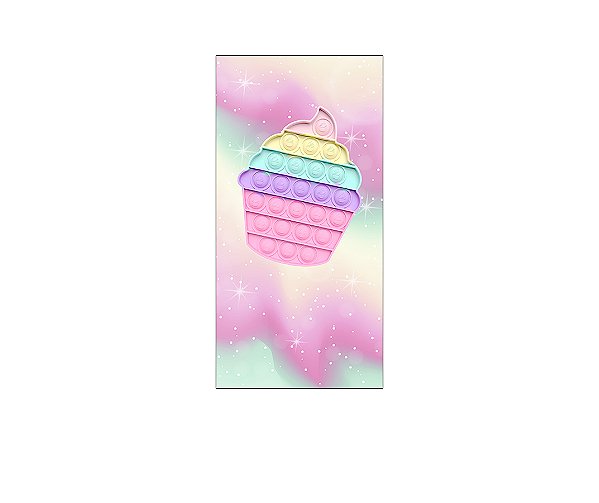 Painel De Festa Vertical 1,00x2,00 - CupCake Pop It 004