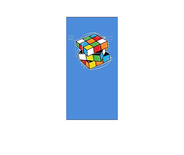 Painel De Festa Vertical 1,00x2,00 - Cubo Mágico 016