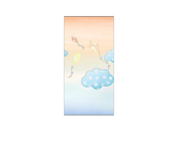 Painel De Festa Vertical 1,00x2,00 - Pipas Aquarelas 020