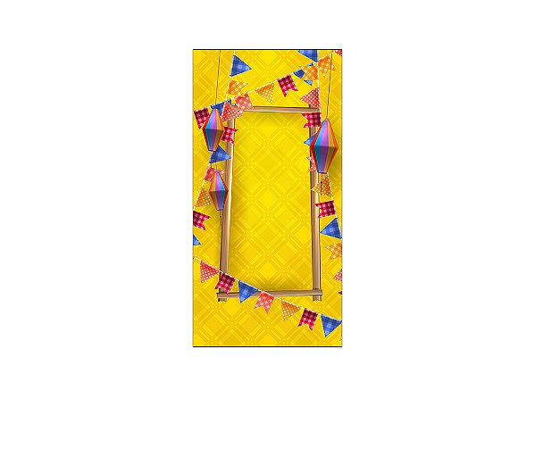 Painel De Festa Vertical 1,00 x 2,00 - Festa Junina Amarelo 032