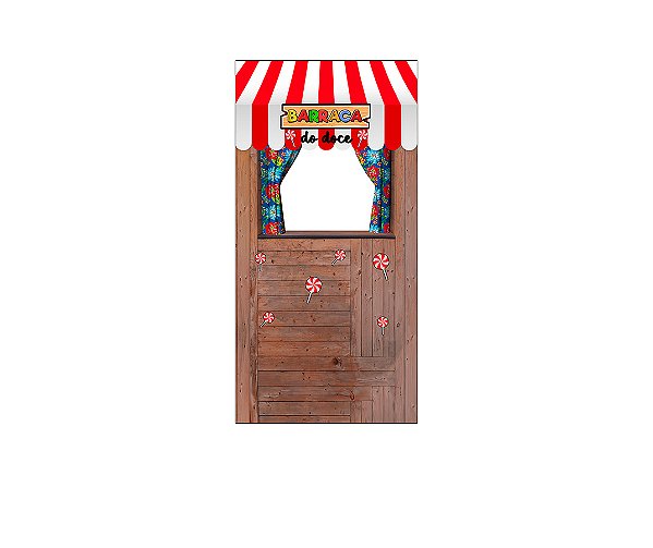 Painel De Festa Vertical 1,00 x 2,00 - Festa Junina Barraca de Doces 049