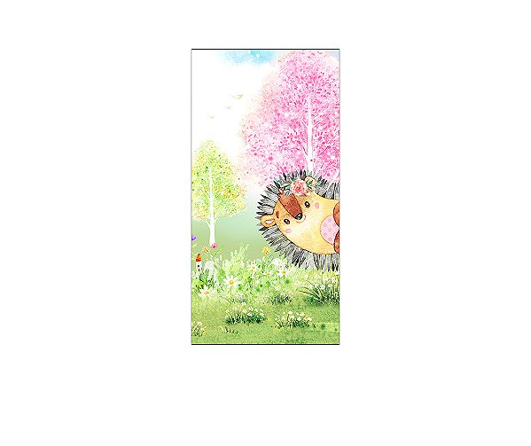 Painel De Festa Vertical 1,00 x 2,00 - Safari Rosa Aquarela 013