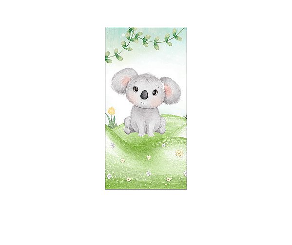 Painel De Festa Vertical 1,00 x 2,00 - Safari Coala Cute Aquarela 055