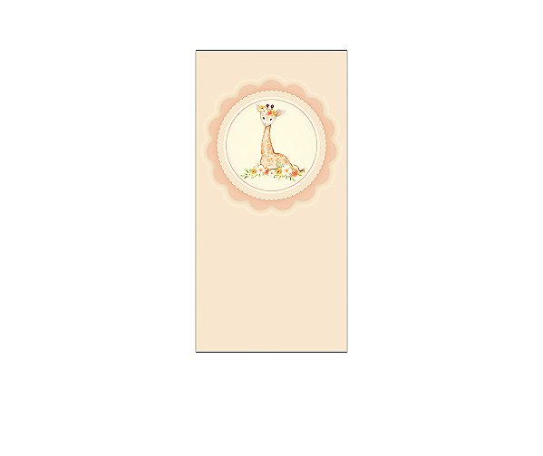 Painel De Festa Vertical 1,00 x 2,00 - Safari Girafinha Cute 056