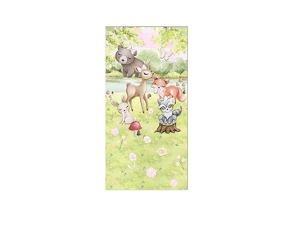 Painel De Festa Vertical 1,00 x 2,00 - Bosque Delicado 102