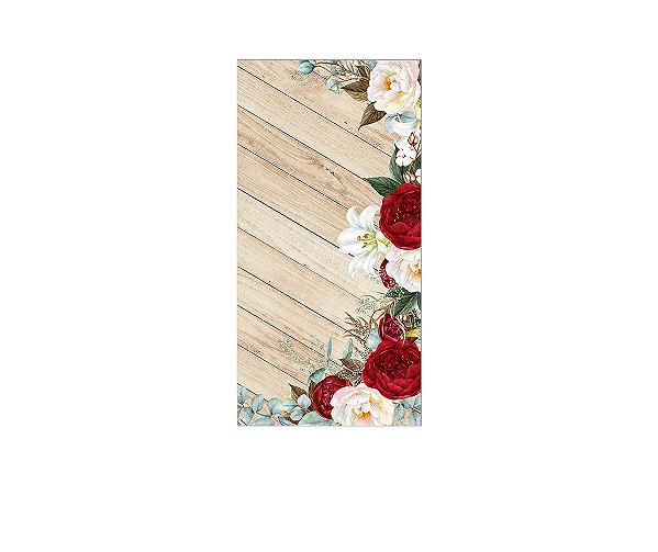 Painel De Festa Vertical 1,00 x 2,00 - Casamento Boho Floral 007