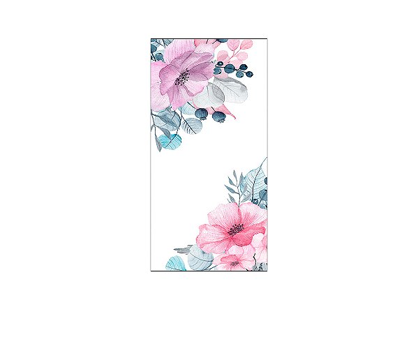 Painel De Festa Vertical 1,00 x 2,00 - Borboletas e Flores 008