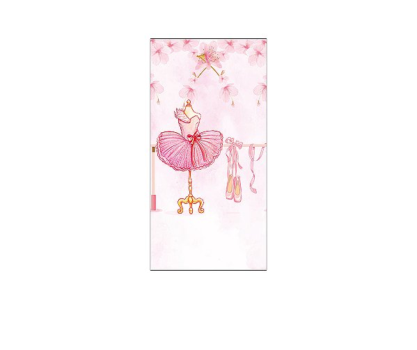Painel De Festa Vertical 1,00 x 2,00 - Tutu de Bailarina 004