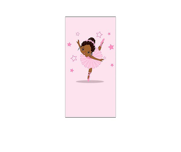 Painel De Festa Vertical 1,00 x 2,00 - Bailarina Cute Dançando 008