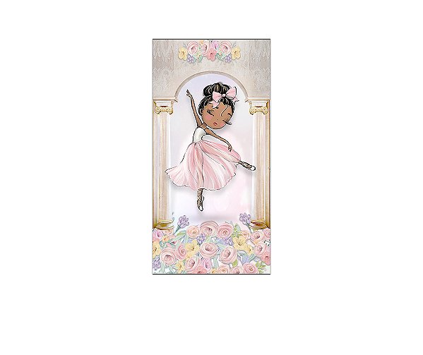 Painel De Festa Vertical 1,00 x 2,00 - Bailarina Colunas 010