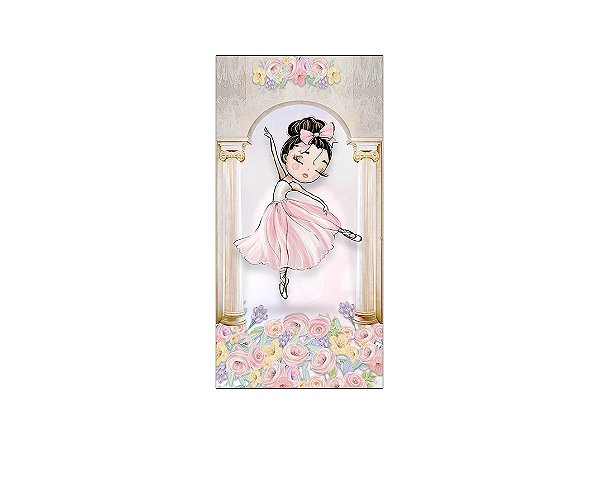 Painel De Festa Vertical 1,00 x 2,00 - Bailarina Colunas 036