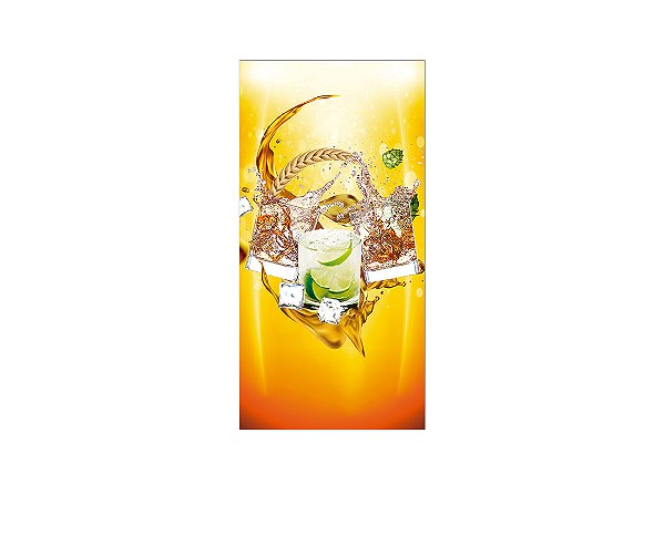 Painel De Festa Vertical 1,00 x 2,00 - Boteco Cerveja Efeito Madeira 007