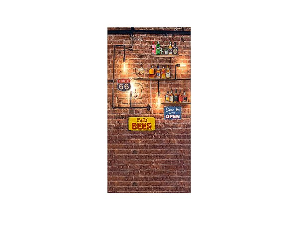 Painel De Festa Vertical 1,00 x 2,00 - Boteco Bar Chique Clean 008