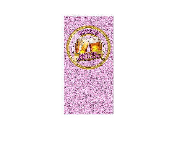 Painel De Festa Vertical 1,00 x 2,00 - Boteco Rosa Efeito Glitter 017