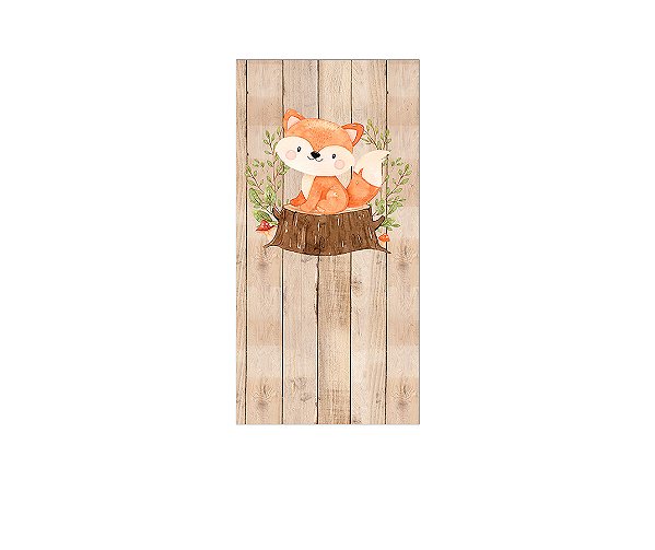 Painel De Festa Vertical 1,00 x 2,00 - Bosque Raposinha Cute 007