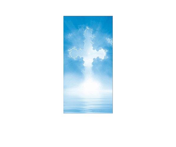 Painel De Festa Vertical 1,00 x 2,00 - Batizado Santo Anjo Céu Azul 023