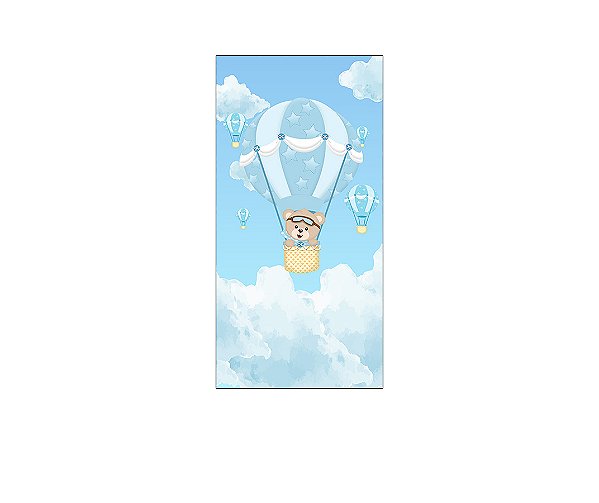 Painel De Festa Vertical 1,00 x 2,00 - Chá de Bebê Urso Baloeiro 002