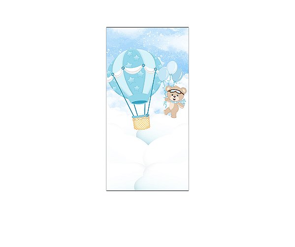Painel De Festa Vertical 1,00 x 2,00 - Chá de Bebê Urso Baloeiro 023