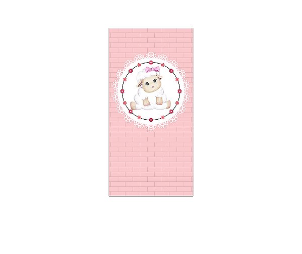 Painel De Festa Vertical 1,00 x 2,00 - Chá de Bebê Ovelinha Cute 033