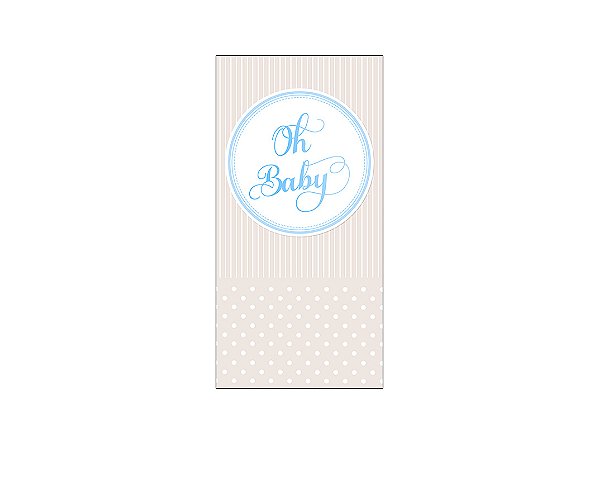 Painel De Festa Vertical 1,00 x 2,00 - Chá de Bebê Oh Baby Azul 044