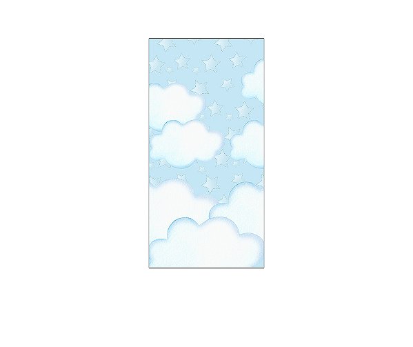 Painel De Festa Vertical 1,00 x 2,00 - Chá de Bebê Céu Azul 062