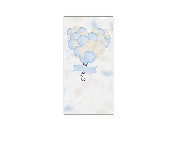Painel De Festa Vertical 1,00 x 2,00 - Chá de Bebê Balões Aquarela 064