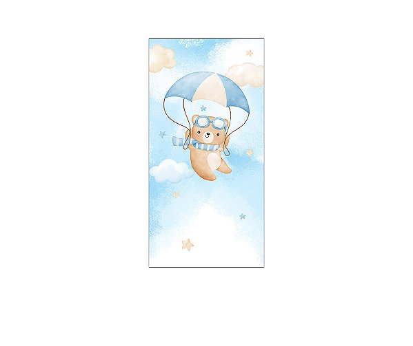 Painel De Festa Vertical 1,00 x 2,00 - Chá de Bebê Urso Aquarela 078