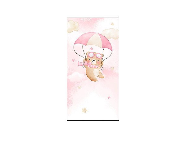 Painel De Festa Vertical 1,00 x 2,00 - Chá de Bebê Ursinha Cute 084