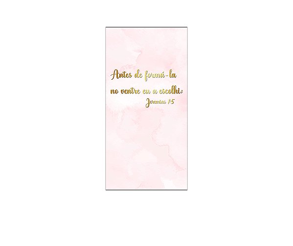 Painel De Festa Vertical 1,00 x 2,00 - Chá de Bebê Deus Te Escolheu Rosa 086