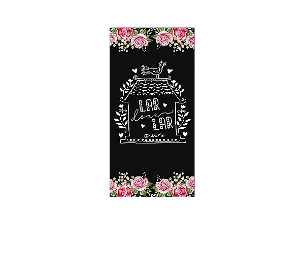 Painel De Festa Vertical 1,00 x 2,00 - Chá de Casa Nova Floral Rosa 004