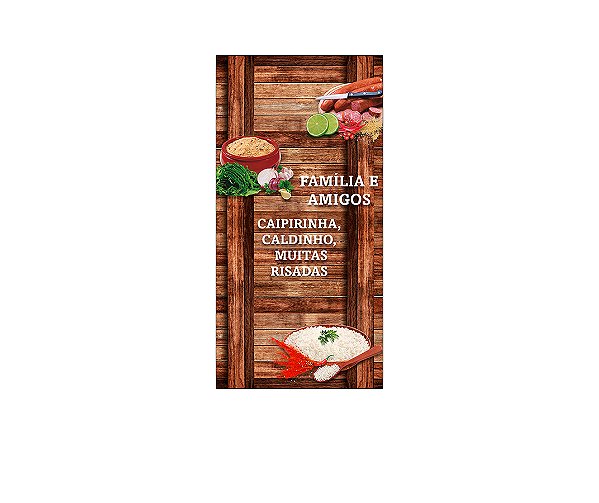 Painel De Festa Vertical 1,00 x 2,00 - Feijoada Brasileira 001