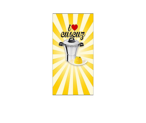 Painel De Festa Vertical 1,00 x 2,00 - I Love Cuscuz 006