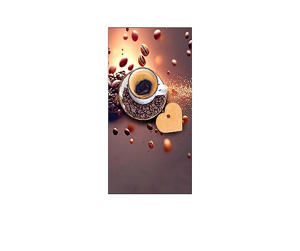 Painel De Festa Vertical 1,00 x 2,00 - Grãos de Café 008