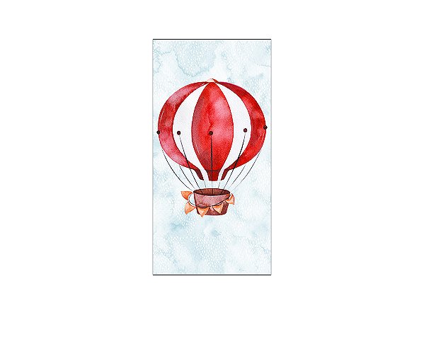 Painel De Festa Vertical 1,00 x 2,00 - Circo Balão Vermelho 008