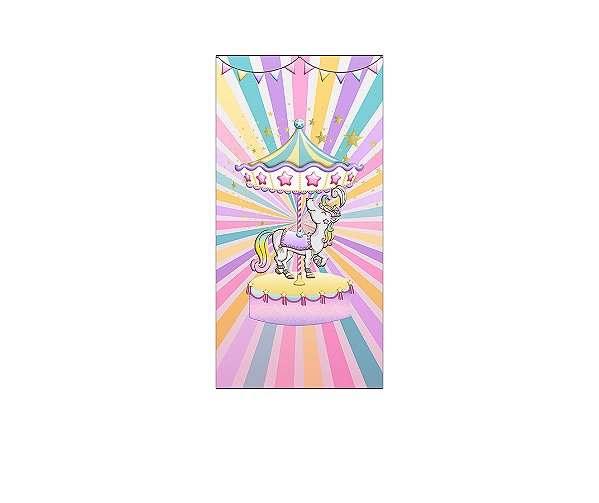 Painel De Festa Vertical 1,00 x 2,00 - Circo Candy Color 024