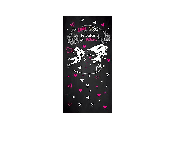 Painel De Festa Vertical 1,00 x 2,00 - Despedida de Solteira Chalkboard 005