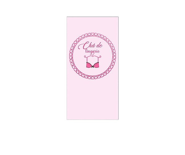 Painel De Festa Vertical 1,00 x 2,00 - Chá de Lingerie Corações Rosas 013