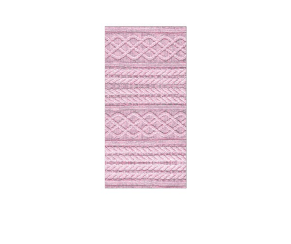 Painel De Festa Vertical 1,00 x 2,00 - Efeito Textura Tricô Trançado Rosa 019