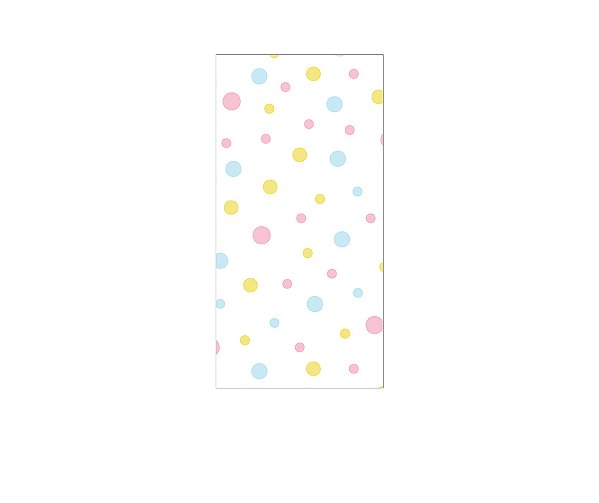 Painel De Festa Vertical 1,00 x 2,00 - Branco com Poás 023