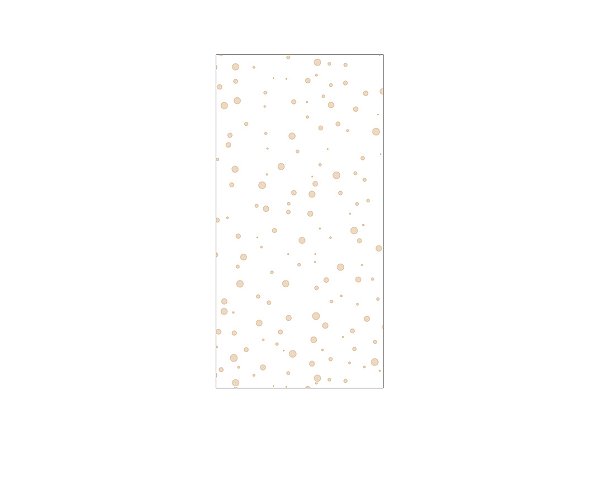 Painel De Festa Vertical 1,00 x 2,00 - Branco com Poás Bege 026