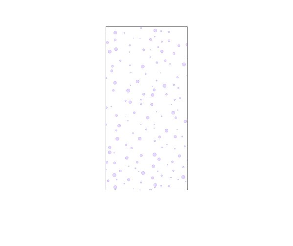 Painel De Festa Vertical 1,00 x 2,00 - Branco com Poás Lilás 027