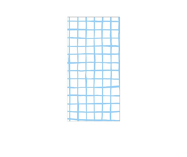 Painel De Festa Vertical 1,00 x 2,00 - Estampa Grid Quadriculado Azul 066