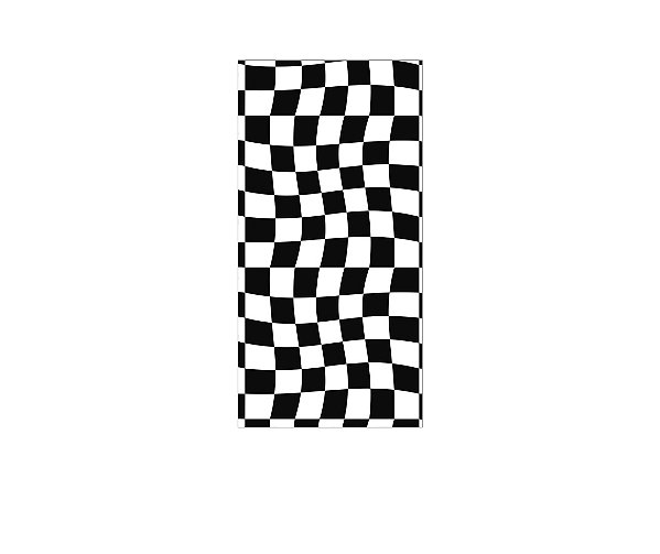Painel De Festa Vertical 1,00 x 2,00 - Estampa Quadriculado Retrô Preto e Branco 081