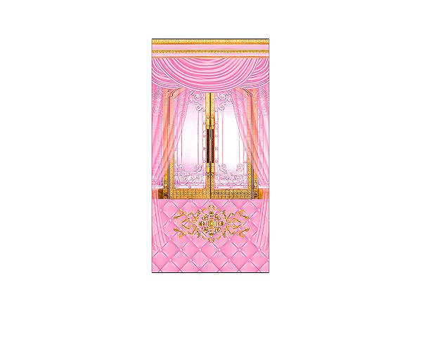 Painel De Festa Vertical 1,00 x 2,00 - Coroa Realeza Azul Escuro e Dourado 008